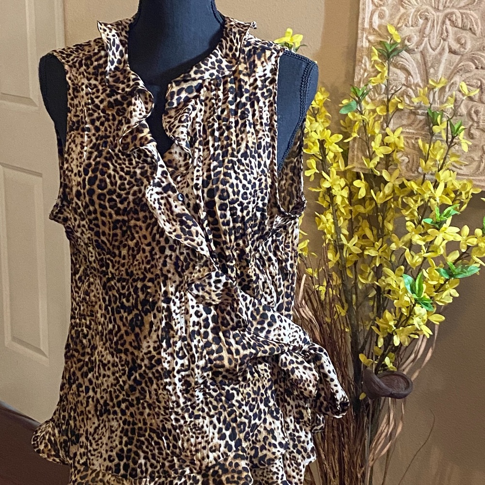 Women's Sunny Leigh Leopard Print Top - Picture 1 of 4